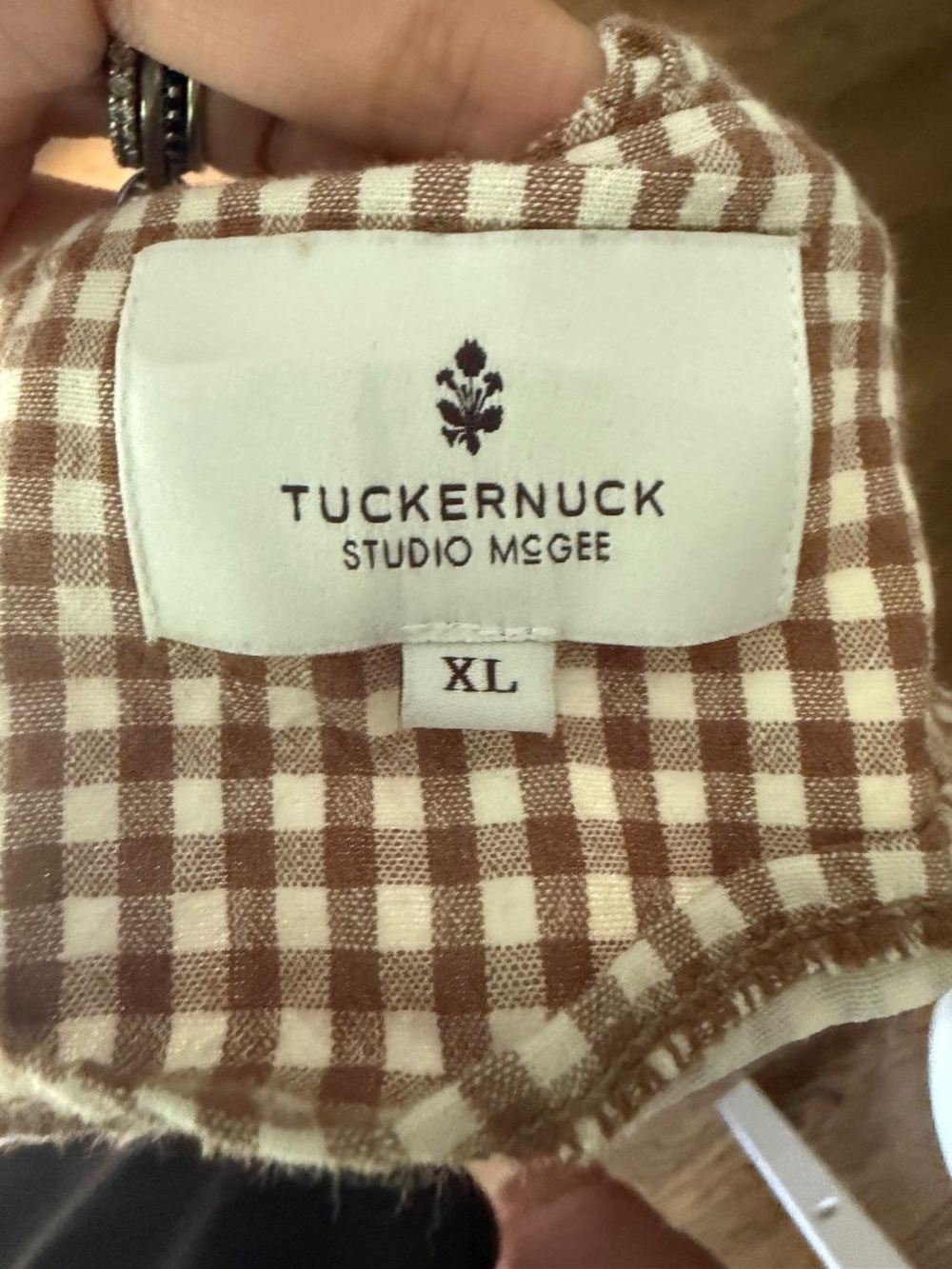 Tuckernut- Studio McGee Mocha Cotton Gingham Finn Dress